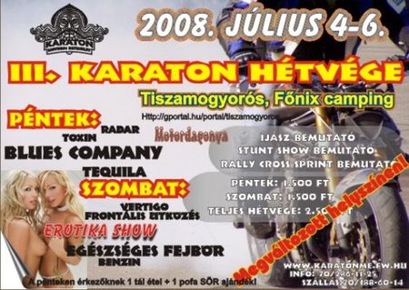 Ma startol a III. Karaton hétvége Tiszamogyoróson [Rendezvény-Kultúra-Szabolcs-Szatmár-Bereg megye - Tiszamogyorós]Nyíregyháza Online témakörei: Nyíregyháza látnivalói – Nyíregyháza-Sóstó – Sóstógyógyfürdő - Nyíregyháza - Nyíregyháza város - Nyíregyháza online - Nyíregyháza polgármester - Nyíregyháza önkormányzat - Szabolcs-Szatmár-Bereg megye - Nyíregyháza városi hírek - Nyíregyháza kultúra - Nyíregyháza sport - Nyíregyháza idegenforgalom - Nyíregyháza turizmus - Nyíregyháza hotel - Nyíregyháza wellness - Nyíregyháza étterem – gasztronómia - Nyíregyháza szórakozás - Nyíregyháza képeslap - Nyíregyháza ételrendelés - Nyíregyháza oktatás - Nyíregyháza pályázat - Nyíregyháza új autó - Nyíregyháza használtautó - Nyíregyháza ingatlan