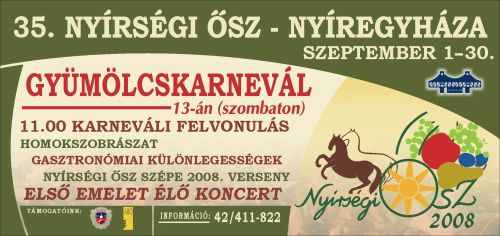 Nyíregyháza Online témakörei: Nyíregyháza látnivalói – Nyíregyháza-Sóstó – Sóstógyógyfürdő - Nyíregyháza - Nyíregyháza város - Nyíregyháza online - Nyíregyháza polgármester - Nyíregyháza önkormányzat - Szabolcs-Szatmár-Bereg megye - Nyíregyháza városi hírek - Nyíregyháza kultúra - Nyíregyháza sport - Nyíregyháza idegenforgalom - Nyíregyháza turizmus - Nyíregyháza hotel - Nyíregyháza wellness - Nyíregyháza étterem – gasztronómia - Nyíregyháza szórakozás - Nyíregyháza képeslap - Nyíregyháza ételrendelés - Nyíregyháza oktatás - Nyíregyháza pályázat - Nyíregyháza új autó - Nyíregyháza használtautó - Nyíregyháza ingatlan nyirsegi_osz_nagy7_366_20080909185907_195.jpg