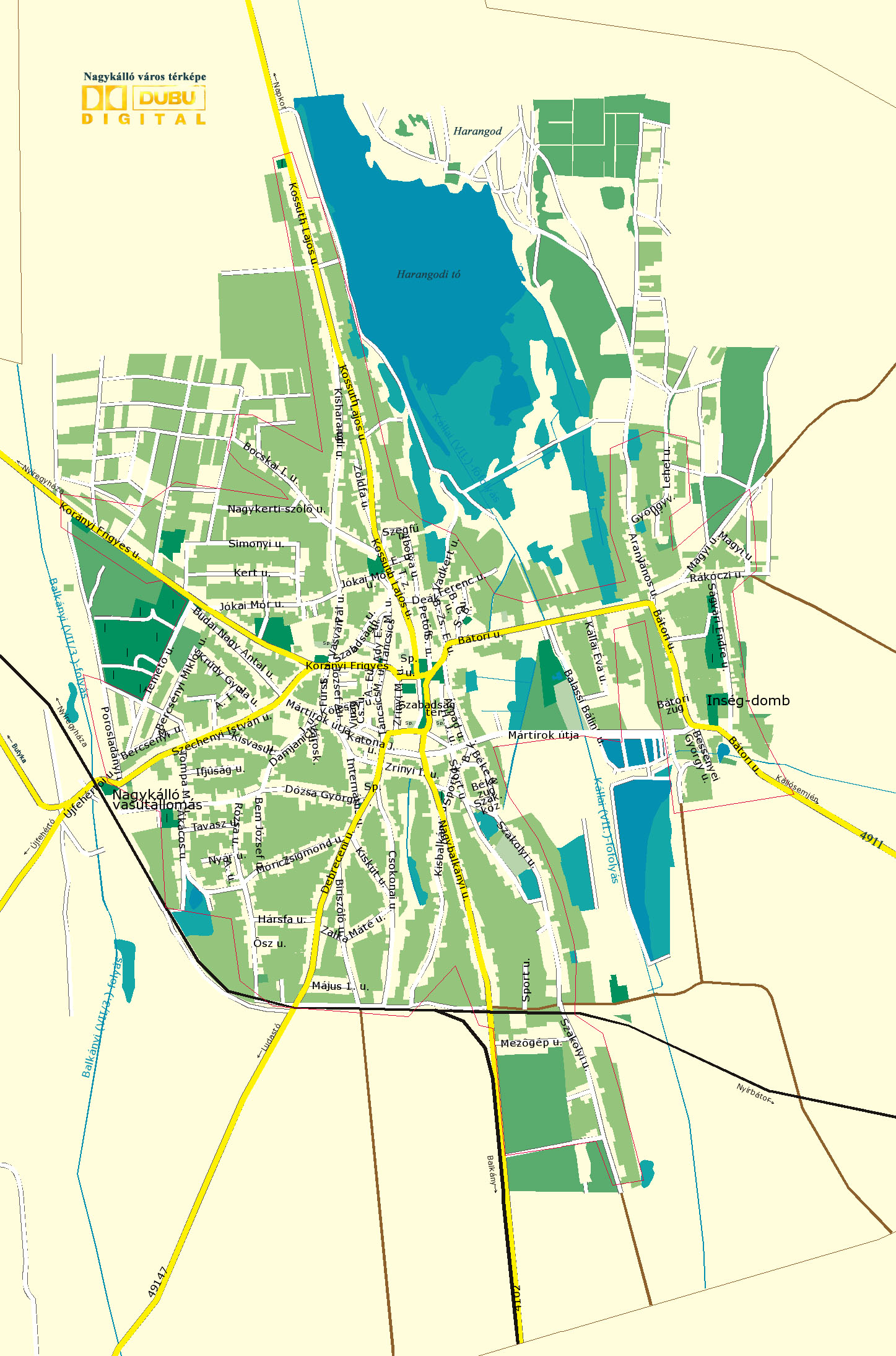 Nagykálló Nagykálló térképe