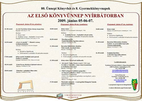 A Könyvünnep programjai Programok