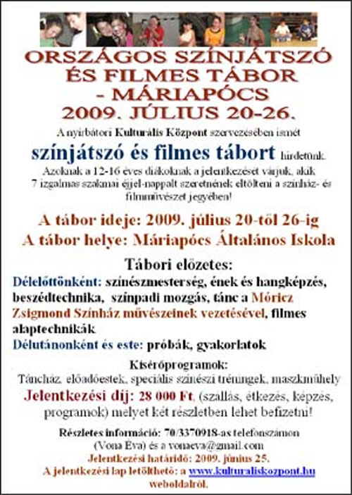 Országos Színjátszó és Filmes tábor 