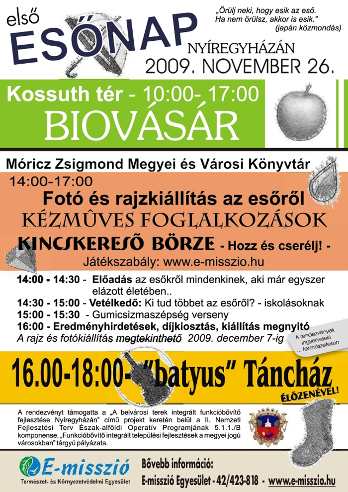 Első Esőnap Nyíregyházán az E-misszió szervezésében