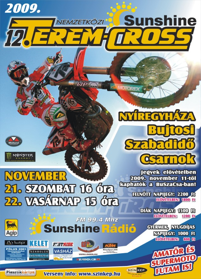 XII. Nemzetközi SUNSHINE Terem-Cross Verseny