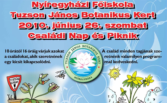 Családi Nap a Nyíregyházi Főiskola Tuzson János Botanikus Kertjében
