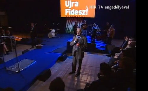 Dr.Kovács Ferenc polgármesterjelölt a pénteki önkormányzati kampány nyitányon Kovács Ferenc