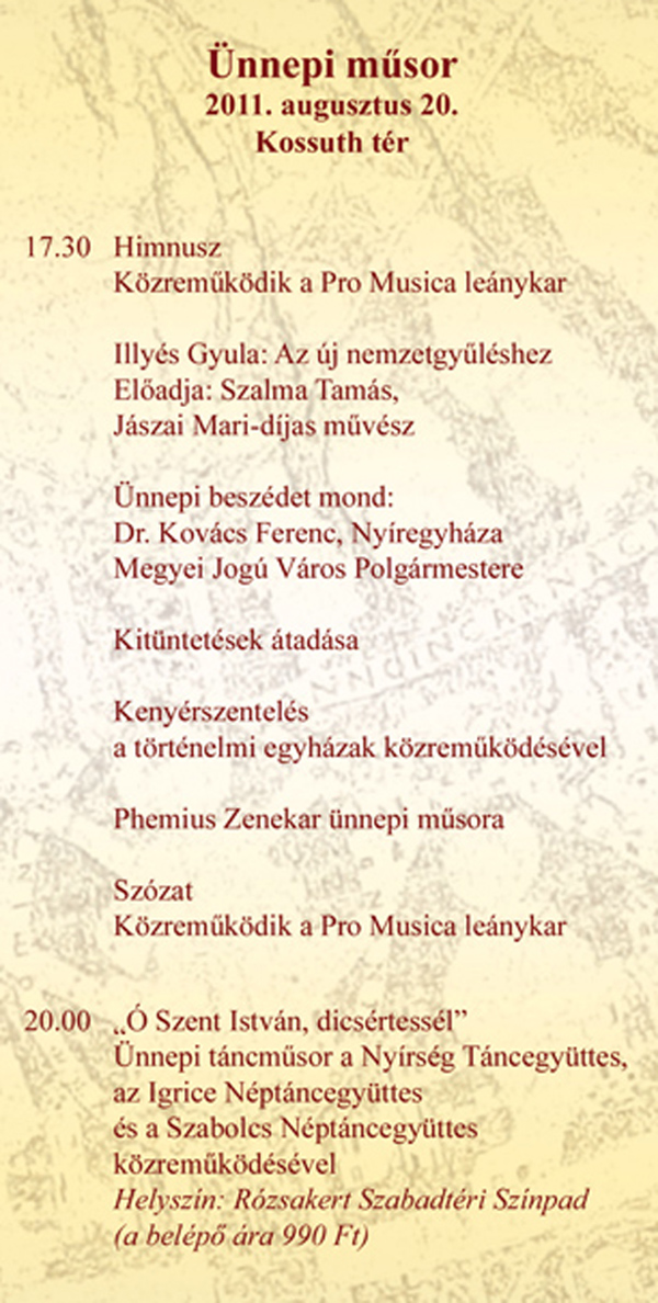 Önkormányzati kitüntetéseket is átadnak az Augusztus 20-i rendezvényen