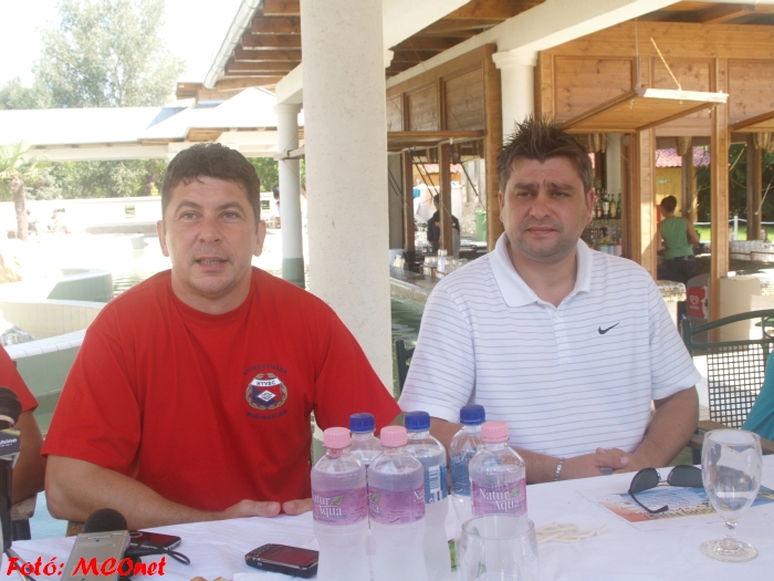 Nagy Lajos, Fesztóry Sándor, az NYVSC elnöke és Dr. Podlovics Roland, a Sóstó - Gyógyfürdők Zrt. vezérigazgatója