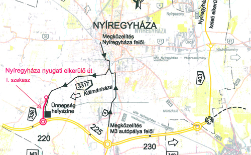 A Nyíregyháza nyugati elkerülő beruházás látványos szakaszához érkezett