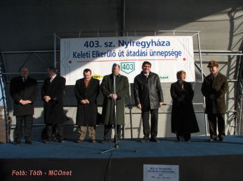 403. sz. elkerülő út átadási ünnepsége